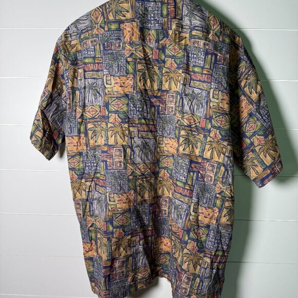 Tori Richard 100% Cotton, Button Down Short Sleeve Men's Shirt L - Picture 4 of 5